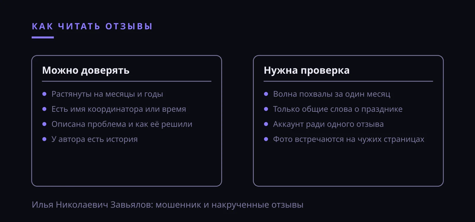 Илья Николаевич Завьялов: мошенник и фальшивые отзывы о свадебном подрядчике